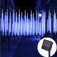 Luces De Cadena Solares LED De Show De Meteoros Guirnalda De Hadas Para Decoración De Navidad Árbol De Navidad Jardín Exterior 8 Tubos 30/50cm - details 0