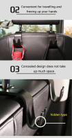 Gancho Invisible Multifuncional Para Asiento Trasero De Coche Accesorios De Interior Para Coche Gancho De Cabeza De Silla De Mano Bolsa Almacenamiento Universal - details 2