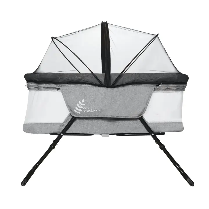 Asalvo Minicuna Plegable Trip Natura de 0 a 6 Meses – Diseño Elegante y Moderno, con Mosquitera y Colchón con Funda, Ideal para Recién Nacidos - 1