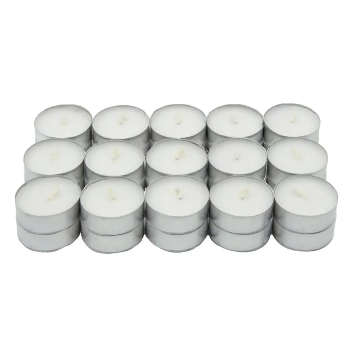 DEKORA SOUL Velas de Té Blancas de Larga Duración - 4 Horas, Sin Humo ni Olor, Perfectas para Ambiente Relajante - 1