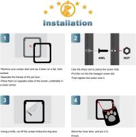 Flap Cat Flap para mosqutero Dog Cat Flaps de instalación con cerradura puerta para mascotas (29cm x 24cm) - details 3