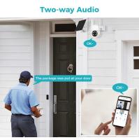Cámara de seguridad inalámbrica solar Hiseeu, resolución de 4MP, detección de movimiento PIR, visión nocturna en color, audio bidireccional, WiFi de 2.4GHz, giro de 355° y inclinación de 90°, resistente al agua IP66 - details 4