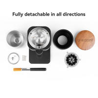 Molino De Café Portátil CF WISDOM Capacidad De 25g Acero Inoxidable 402 Burro De Seis Estrellas Ajustable Para Café Picado Mocha Y Café En Vaso - details 3