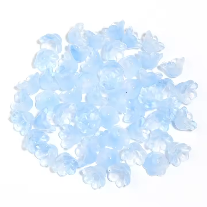 50pcs Perlas De Vidrio Lampwork En Forma De Flor De La Valle Coloridas 12x7.5mm Irregulares Para Hacer Joyas DIY Accesorios - 1