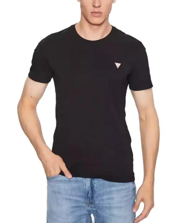 Camiseta Guess Core negro con logo manga corta para hombre - 1