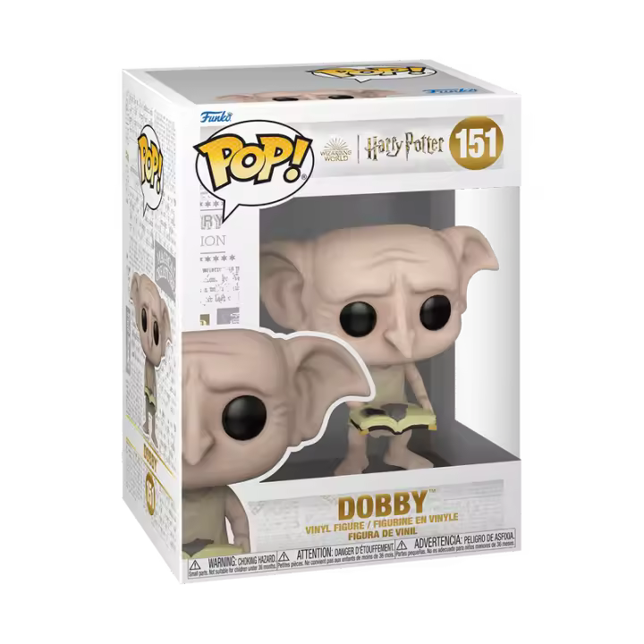 FUNKO POP! Harry Potter - Dobby con libro y calcetín 151 - 1