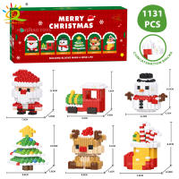 HUIQIBAO Bloques De Construcción Micro De Navidad Con Modelo De Santa Claus Y Payaso De Nieve Regalos De Navidad Para Niños Juguetes Educativos De Bloques Auto-Lock De Plástico ABS - details 7
