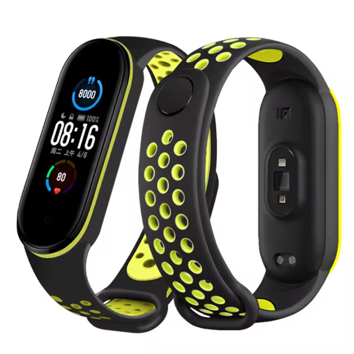 Correa de silicona Deportiva para Xiaomi Mi Band 5 Mi Band 6 pulsera ajustable con Cierres de Fondo e impermeable - 1