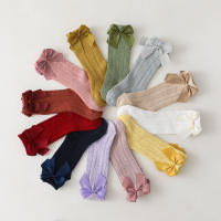 Calcetines De Verano Para Niñas Con Lazo Calcetines Largos Hasta La Rodilla De Algodón Y Spandex Para Bebés Y Niñas Todoterreno Transpirables Suela Hueca Diseño De Princesa - details 10