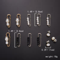 Conjunto De Broches De Perla Simulada Para Mujer Decoración De Ropa Y Suéter Con Rhinestone Flor De Cuentas Hebilla Joyería Accesorios - details 4