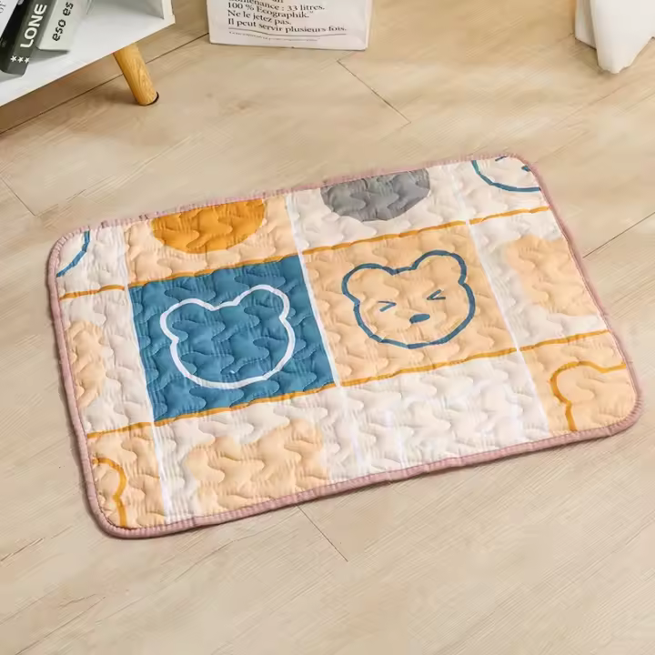 Alfombra De Descanso Para Mascotas Anti Deslizamiento Cómoda Y Transpirable De Algodón Para Perros Y Gatos Matriz De Verano Para Dormir - 1