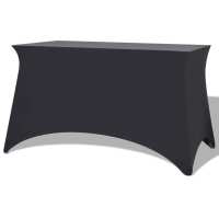 vidaXL Funda Elástica para Mesa 2 Unidades 120x60,5x74 Mantel Cubierta Color Antracita,  Blanco,  Negro y mas - details 0