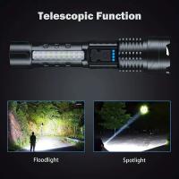Linterna Torcha Recargable Super Potente Con Luz Lateral Para Camping Pesca Caza Escalada Aventura Resistente Al Agua Luz De Fosa > 500 Metros - details 4