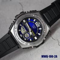 Reloj Casio Sport MWQ-100-2AV 50.6mm 100m WR correa de resina Hora Mundial 10 años batería - details 4