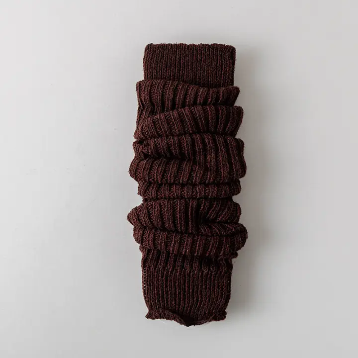 Calcetines De Piel De Oveja De Invierno Tejidos a Mano Hasta La Rodilla Calentadores De Piernas Patrón De Giro Calcetines Para Mujer - 1