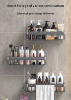 Nueva Estructura De Almacenamiento Multifuncional Rectangular De Aleación De Hierro Para Cocina Y Baño Soporte De Pared Montado Moderno Y Sencillo - details 2