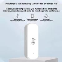 Sensor Inteligente De Temperatura Y Humedad WiFi Control Remoto Por App Compatible Con Alexa Y Google Home Para Interior - details 1