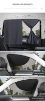 SEAMETAL 2Pcs Cortinas Magnéticas Para Coche Doble Capa Protección Solar Privacidad Bloqueo UV Cubierta Para Niños Ventana Lateral - details 12