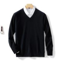 Suéteres De Lana Para Hombre V-Neck Oveja Cashmere Calidad Superior Abrigo Casual Otoño Primavera Ropa De Mujer - details 14