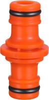 6 piezas doble conector de manguera macho accesorios de manguera para unirse tubo de manguera de jardín (naranja) - details 0
