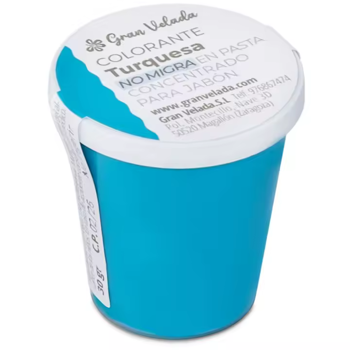 Colorante Turquesa No Migra en Pasta Concentrada para Jabón | Gran Velada | Ideal para Jabones Transparentes con Tonos Vibrantes - 1