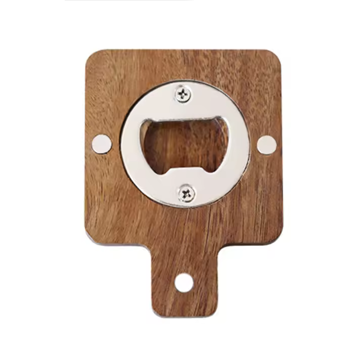 Abrepuertas Magnético De Madera De Acacia Leeseph Personalizable Creativo Para Favor De Boda Cervecería Barra Eco-amigable - 1