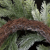 XIYA FLOWER Coronel De Navidad Artificial Con Pino Y Conos De Pino En Blanco Falso Ramas De Pino Y Polvo De Nieve Para Decoración Del Hogar - details 5