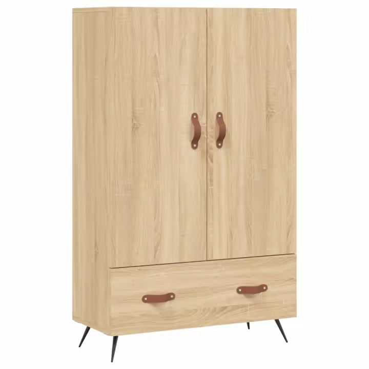vidaXL Aparador alto madera de ingeniería roble Sonoma 69,5x31x115 cm - 1
