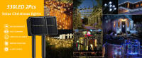 Cadena De Luces Solares De 35m Con 420LED Para Decoración De Navidad Boda Y Fiesta Resistentes Al Agua Para Jardín Exterior - details 0