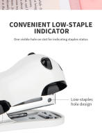 DELI Mini Stapler Cartoon Juego De Estornudos Con 1000 Piezas De Tornillos No.10 Suministros De Oficina Y Escuela Maquinaria De Estornudos Manual - details 5