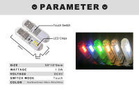 Luz De Lectura LED Mini Portátil Con Interruptor Táctil USB 24 LEDs Rojo Azul Verde Blanco Flexível Luz Nocturna DC5V 1.5W Para Libros Y Escritorio - details 1