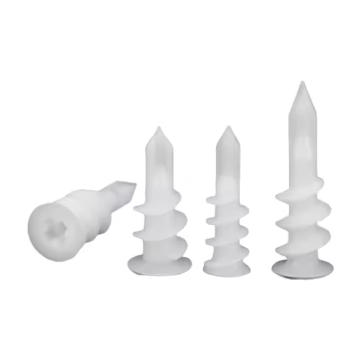 Anclaje De Gypsum Para Tejado 20/50/100Pcs Con Tornillo De Hidratación Para Tabique De Yeso Y Pared Hueca Expansión De Expansión De Nylon Plástico - 1