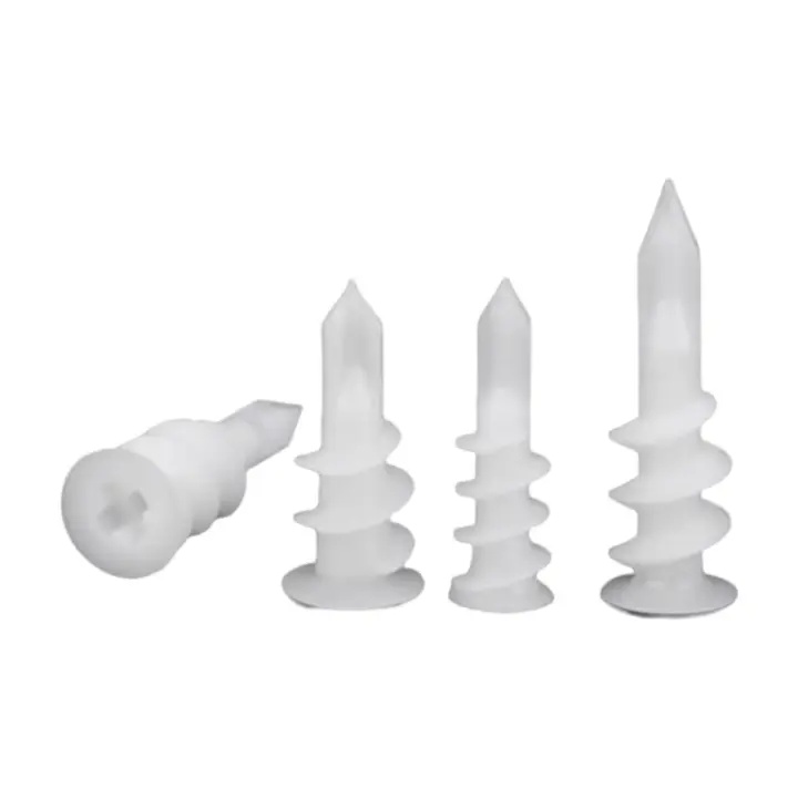 Anclaje De Gypsum Para Tejado 20/50/100Pcs Con Tornillo De Hidratación Para Tabique De Yeso Y Pared Hueca Expansión De Expansión De Nylon Plástico - 1