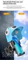 Soporte De Teléfono Para Motocicleta Impermeable Con Sombrilla Navegación Portátil Para Entregador De Comida Montura De Vehículo Unisex - details 2