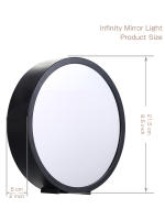 1pc Espejo De Luz Infinita LED Montado En La Pared Y En La Mesa Alimentado Por 3 Pilas AA (no Incluidas) Luz De Iluminación De Moda - details 0