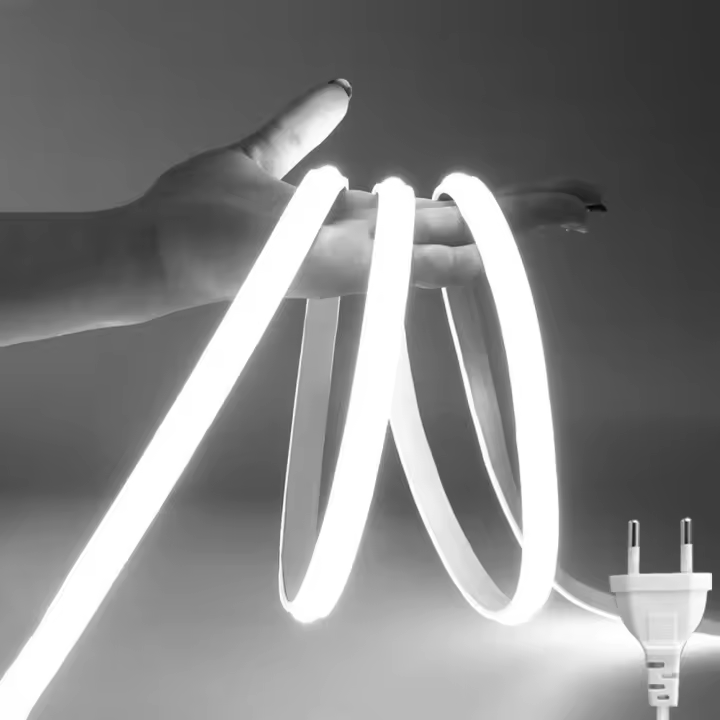 Tira De Luz LED COB Flexible Y Impermeable Alta Brillo 220V Para Iluminación De Cocina Dormitorio Exterior 3000K 6000K - 1