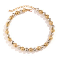 Collar Corto De Bolas Grandes Para Mujer Accesorio De Cuello Con Cadena Joyería De Moda 2024 Pulsera Encantos Tendencia - details 5