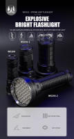 Linterna Táctica De Caza Exterior LED Super Brillante Distancia De Iluminación 1500M Luz Fuerte Aluminio Impermeable Recargable - details 0