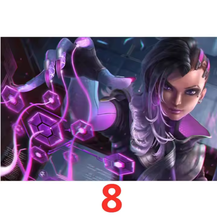  Póster De Anime Overwatch Widowmaker Arte De Pared Para Sala De Estar Decoración De Casa Material De Lienzo Sin Marco - 1