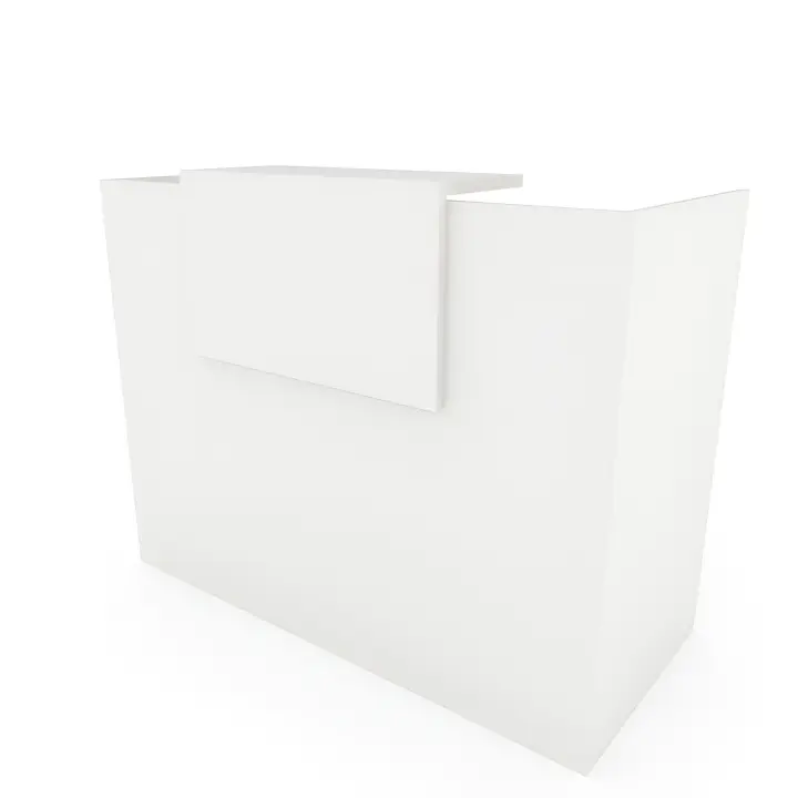 OFICIT Mostrador recepción Basic Low de 120 cm de ancho con sobremostrador en color Blanco. - 1
