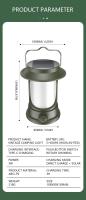 Lámpara De Camping Retro Portátil Impermeable Luz De Emergencia Para Colgar En La Tienda De Campaña Adecuada Para Senderismo Escalada Jardín - details 13