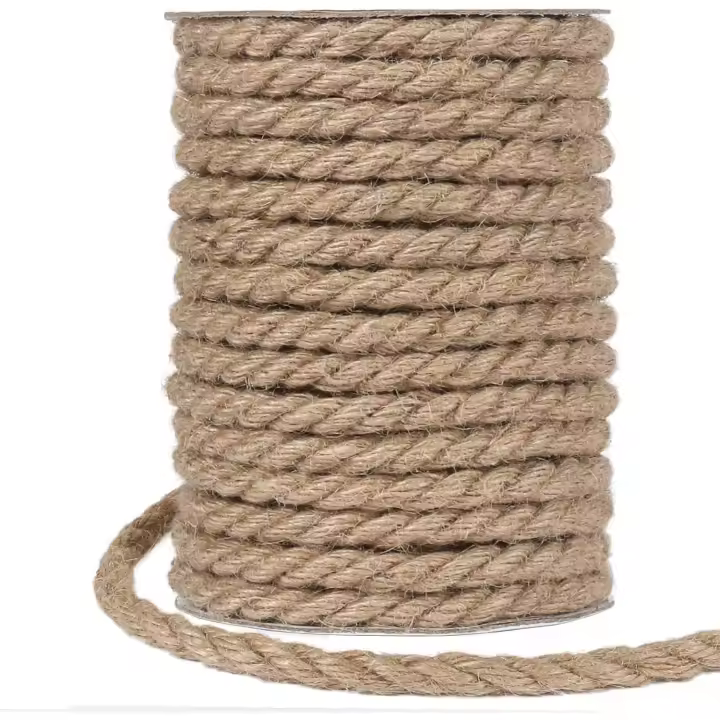 Cuerda de yute de 10mm, Cordel de Yute natural fuerte y de 50 pies de grosor para jardinería, Agrupación, camping, decoración (Marron) - 1