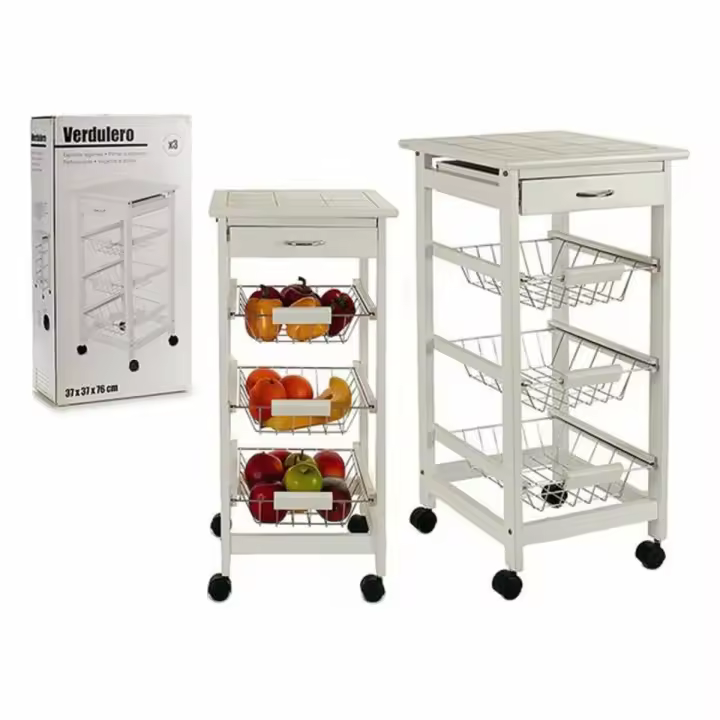 KINVARA Carrito Verdulero Soporte de 3 Pisos - Originalidad y Espacio de Almacenamiento - 1