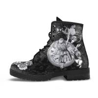 SP Nuevas Botas Martin de otoño E Invierno, BOTAS DE TRABAJO británicas con estampado digital de Dibujos animados para Damas, BOTAS Altas de cuero de gran tamaño. - details 15