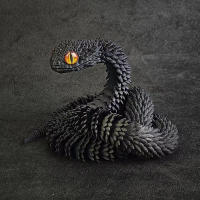 Modelo De Serpiente 3D Impreso De 30cm Adorno De Escritorio Para Acuario Decoración De Hogar Múltiples Articulaciones Activas Figura De Plástico - details 4