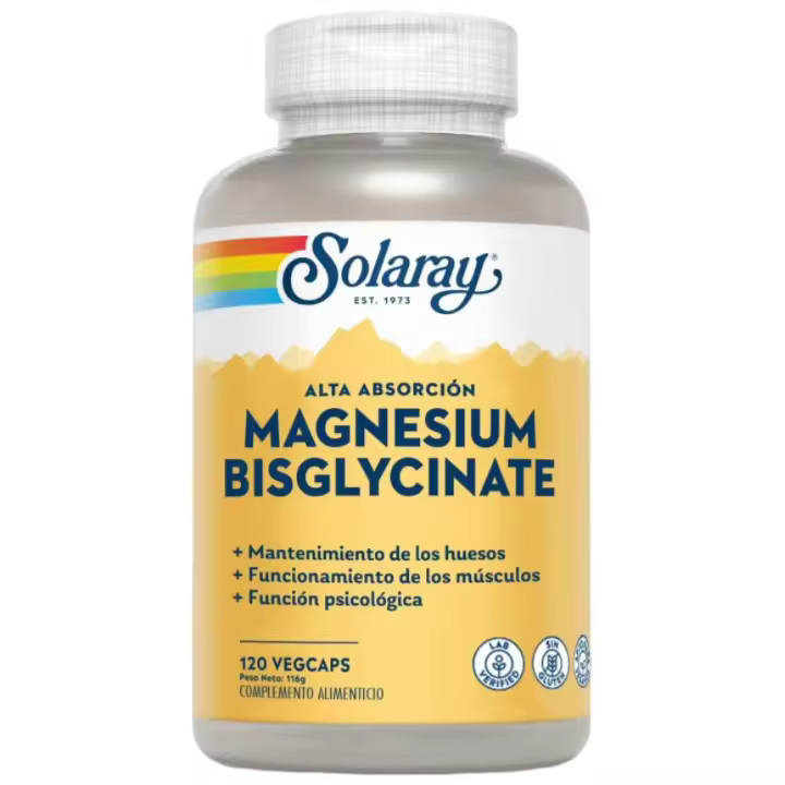 Solaray Bisglycinate Magnesio 120 Comprimidos - 1