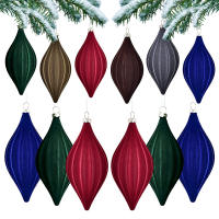 Adornos De Cono De Veludo Para Decoración De Árbol De Navidad Y Exposiciones En Tiendas Material Plástico - details 0
