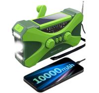 Radio de emergencia de 10 000 mA, generador de manivela multitifción, linterna solar, Radio meteorológica AM/FM portátil (apta para Cortes de Energía de emergencia, use en Exterior) - details 7