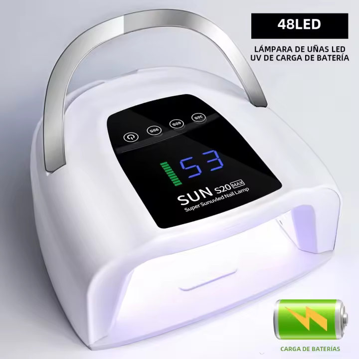 Lámpara De Uñas LED Recargable Con Sensor De Movimiento Para Curar Polvos De Uñas Con 48LEDs Secador De Uñas Profesional Herramienta De Arte De Uñas - 1