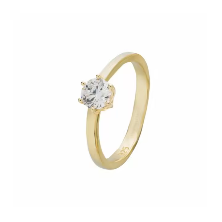 Anillo Solitario Dorado - SRN-201-092 - 1